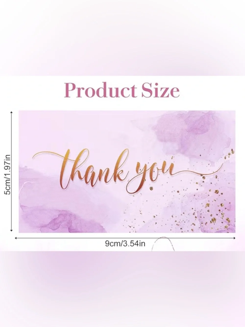 20-COUNT LAVENDER THANK YOU CARDS W/ BLANK BACKS FOR PERSONAL NOTES